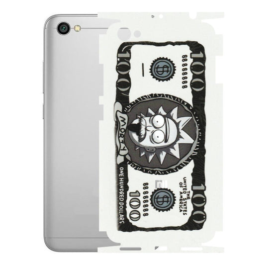 Xiaomi Redmi Phone Skins (All Models) - Rick And Morty Hundred Dollar Anime - Matte Finish (M-161) Redmi Y1 Lite