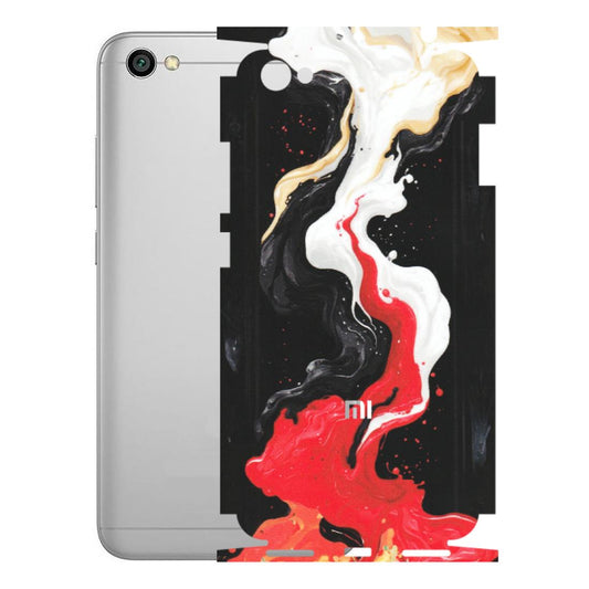 Xiaomi Redmi Phone Skins (All Models) - Black Red White Paint Splash Fusion - Matte Finish (M-56) Redmi Y1 Lite