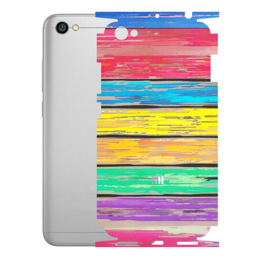 Xiaomi Redmi Phone Skins (All Models) - Multi Colour Wooden Wall - Matte Finish (M-96) Redmi Y1 Lite