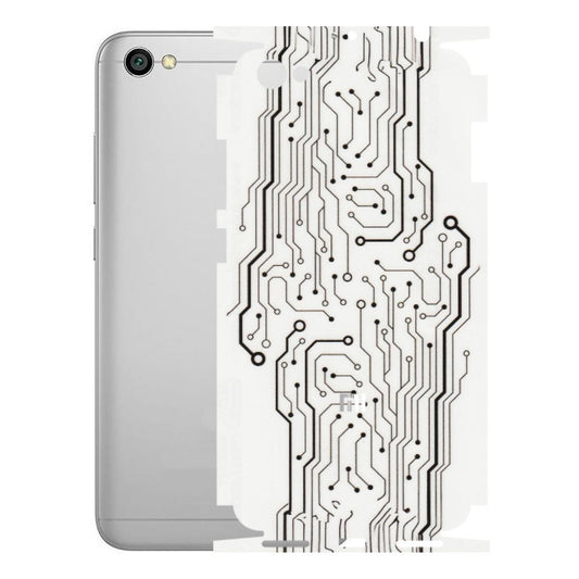Xiaomi Redmi Phone Skins (All Models) - Tech Circuits - Transparent Finish (T-03) Redmi Y1 Lite