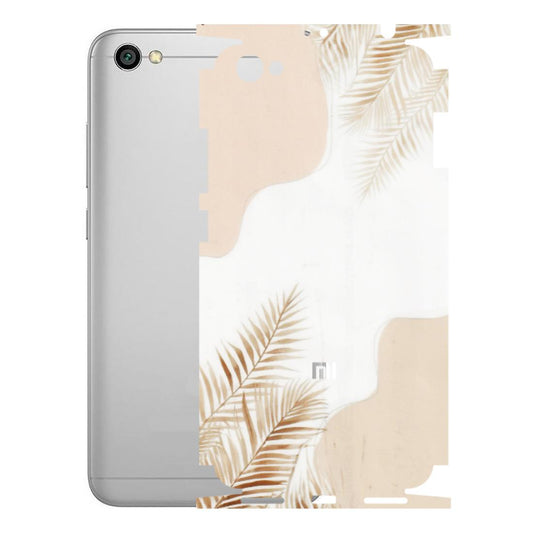 Xiaomi Redmi Phone Skins (All Models) - Gold Petals Abstract - Transparent Finish (T-08) Redmi Y1 Lite
