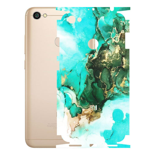 Xiaomi Redmi Phone Skins (All Models) - The Blue Gold Marble - Matte Finish (M-124) Redmi Y1