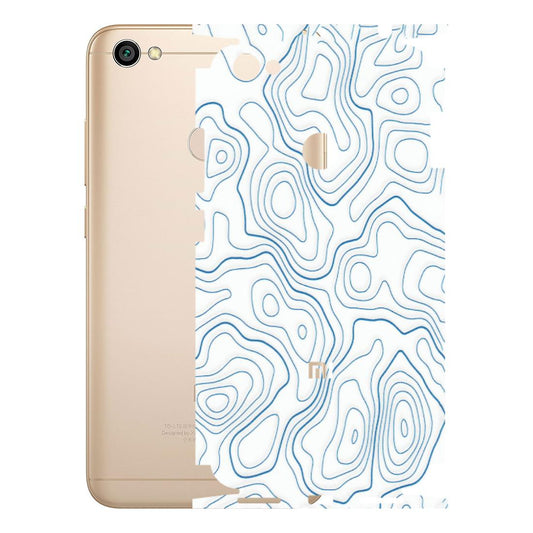Xiaomi Redmi Phone Skins (All Models) - Blue And White Swirls - Matte Finish (M-139) Redmi Y1