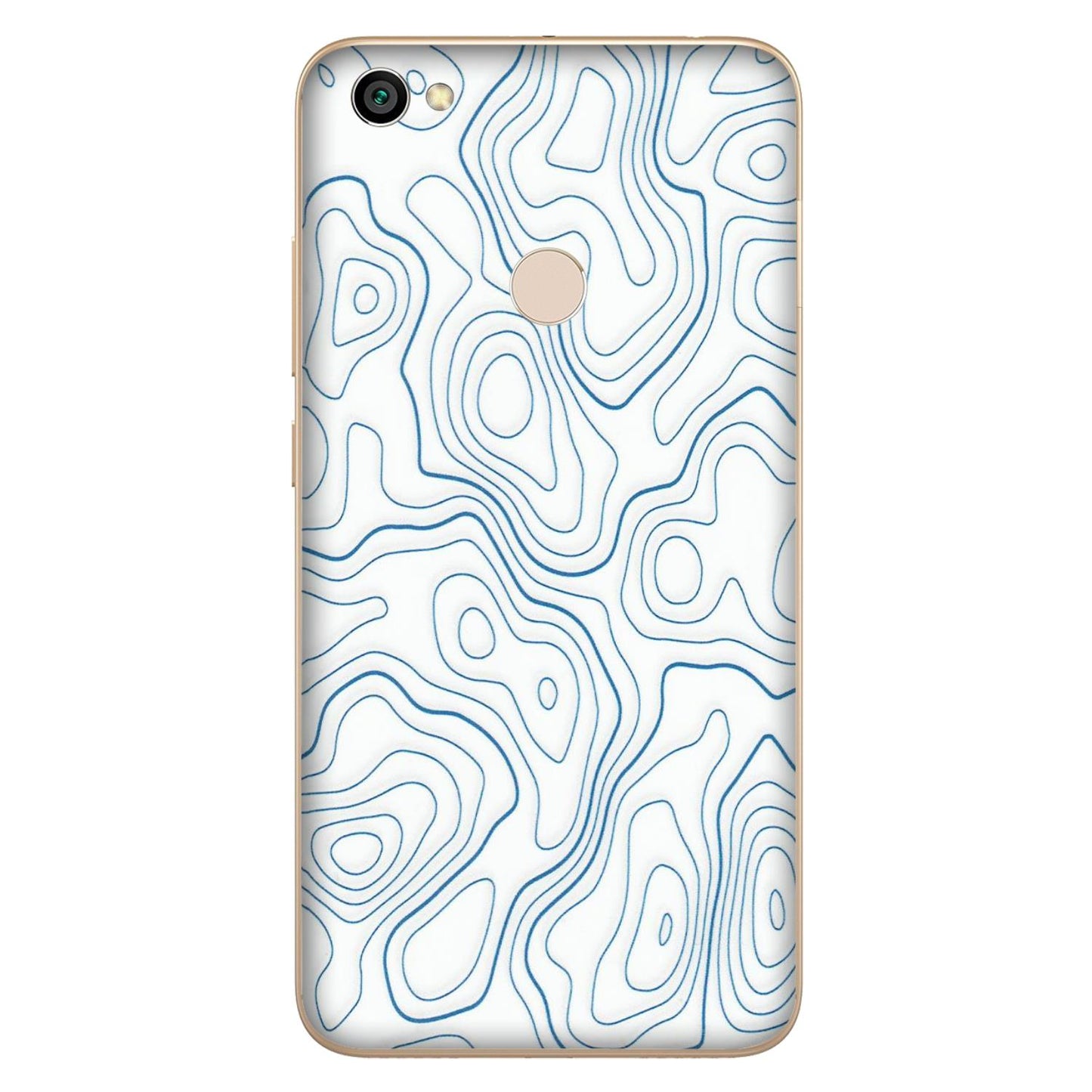 Xiaomi Redmi Phone Skins (All Models) - Blue And White Swirls - Matte Finish (M-139) Redmi Y1