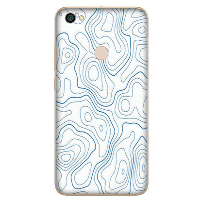 Xiaomi Redmi Phone Skins (All Models) - Blue And White Swirls - Matte Finish (M-139) Redmi Y1