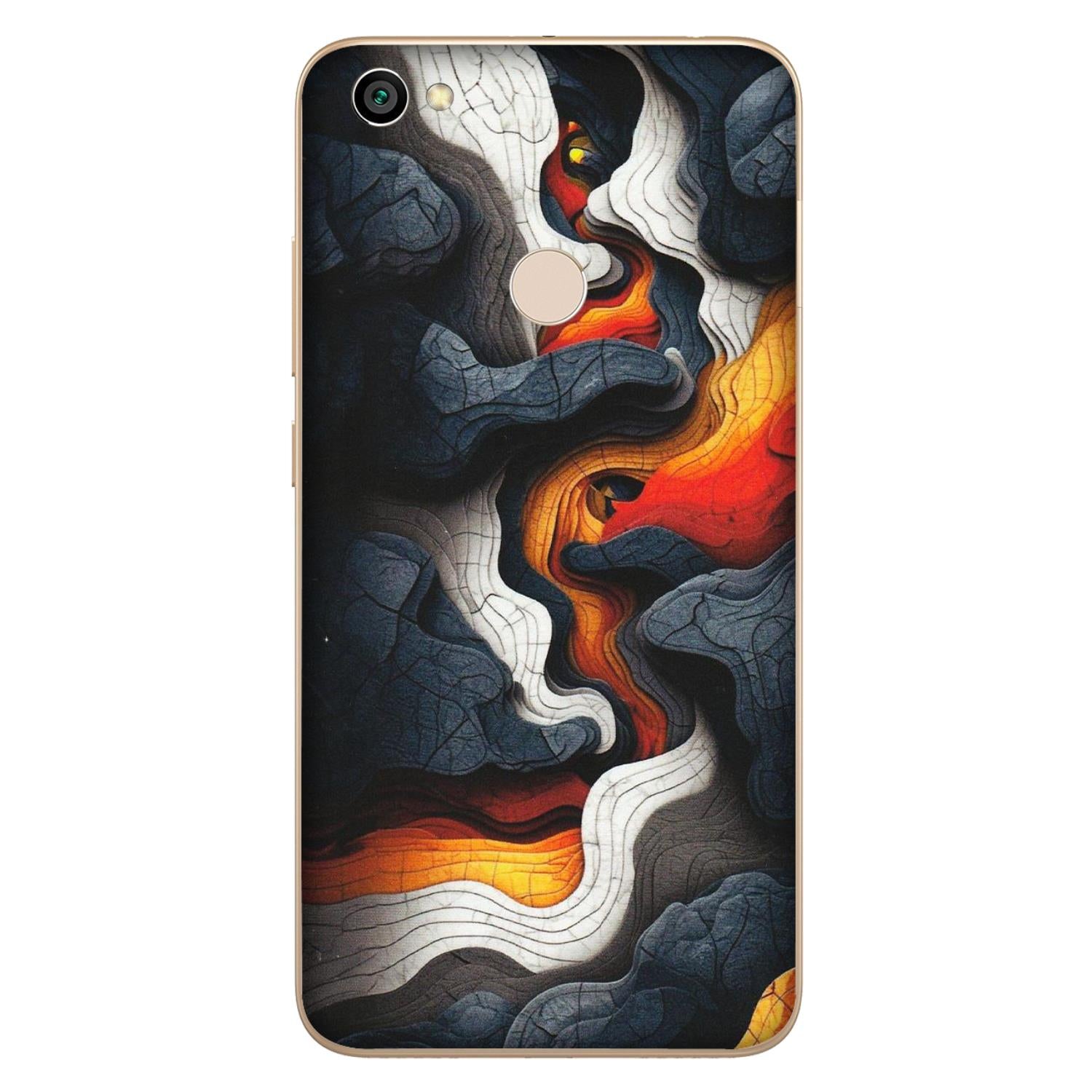 Xiaomi Redmi Phone Skins (All Models) - Abstract Volcanic Layers - Matte Finish (M-52) Redmi Y1