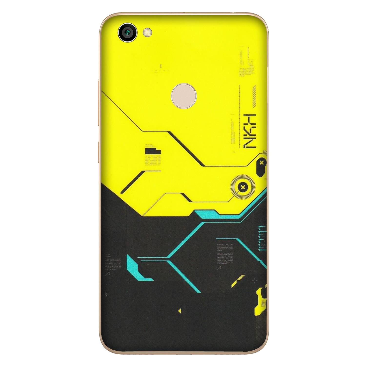 Xiaomi Redmi Phone Skins (All Models) - Black Yellow Technica - Matte Finish (M-53) Redmi Y1
