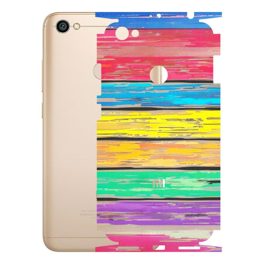 Xiaomi Redmi Phone Skins (All Models) - Multi Colour Wooden Wall - Matte Finish (M-96) Redmi Y1