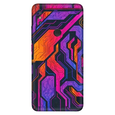Xiaomi Redmi Phone Skins (All Models) - Tech Circuits Futuristic - 3D Embossed Finish (L-07) Redmi Y2