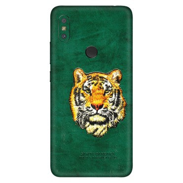 Xiaomi Redmi Phone Skins (All Models) - Leather Feel Tiger - 3D Embossed Finish (L-111) Redmi Y2