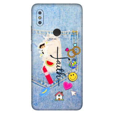 Xiaomi Redmi Phone Skins (All Models) - Denim Jeans Pocket - 3D Embossed Finish (L-134) Redmi Y2
