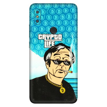 Xiaomi Redmi Phone Skins (All Models) - Crypto Thug Life - 3D Embossed Finish (L-179) Redmi Y2