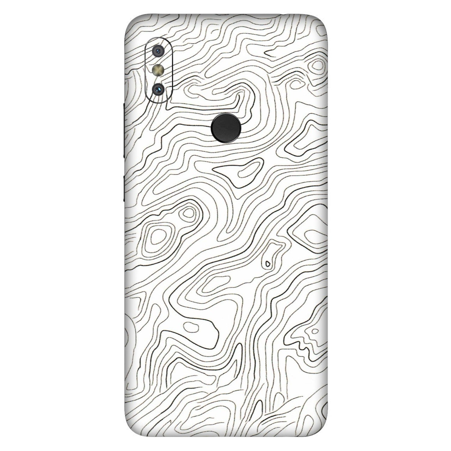 Xiaomi Redmi Phone Skins (All Models) - White Black Swirls - 3D Embossed Finish (L-219) Redmi Y2