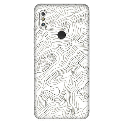 Xiaomi Redmi Phone Skins (All Models) - White Black Swirls - 3D Embossed Finish (L-219) Redmi Y2