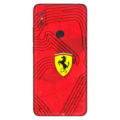 Xiaomi Redmi Phone Skins (All Models) - Red Ferrari Logo Stylish - 3D Embossed Finish (L-238) Redmi Y2
