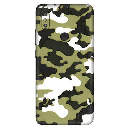 Xiaomi Redmi Phone Skins (All Models) - Camouflages White And Green - 3D Embossed Finish (L-243) Redmi Y2