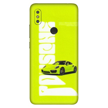 Xiaomi Redmi Phone Skins (All Models) - Lime Green Porche - 3D Embossed Finish (L-30) Redmi Y2