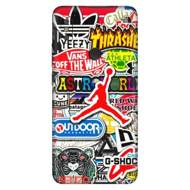 Xiaomi Redmi Phone Skins (All Models) - Multi Brands Sticker Graffiti - 3D Embossed Finish (L-37) Redmi Y2
