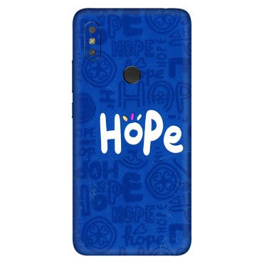 Xiaomi Redmi Phone Skins (All Models) - Hope Doodles Blue - 3D Embossed Finish (L-43) Redmi Y2