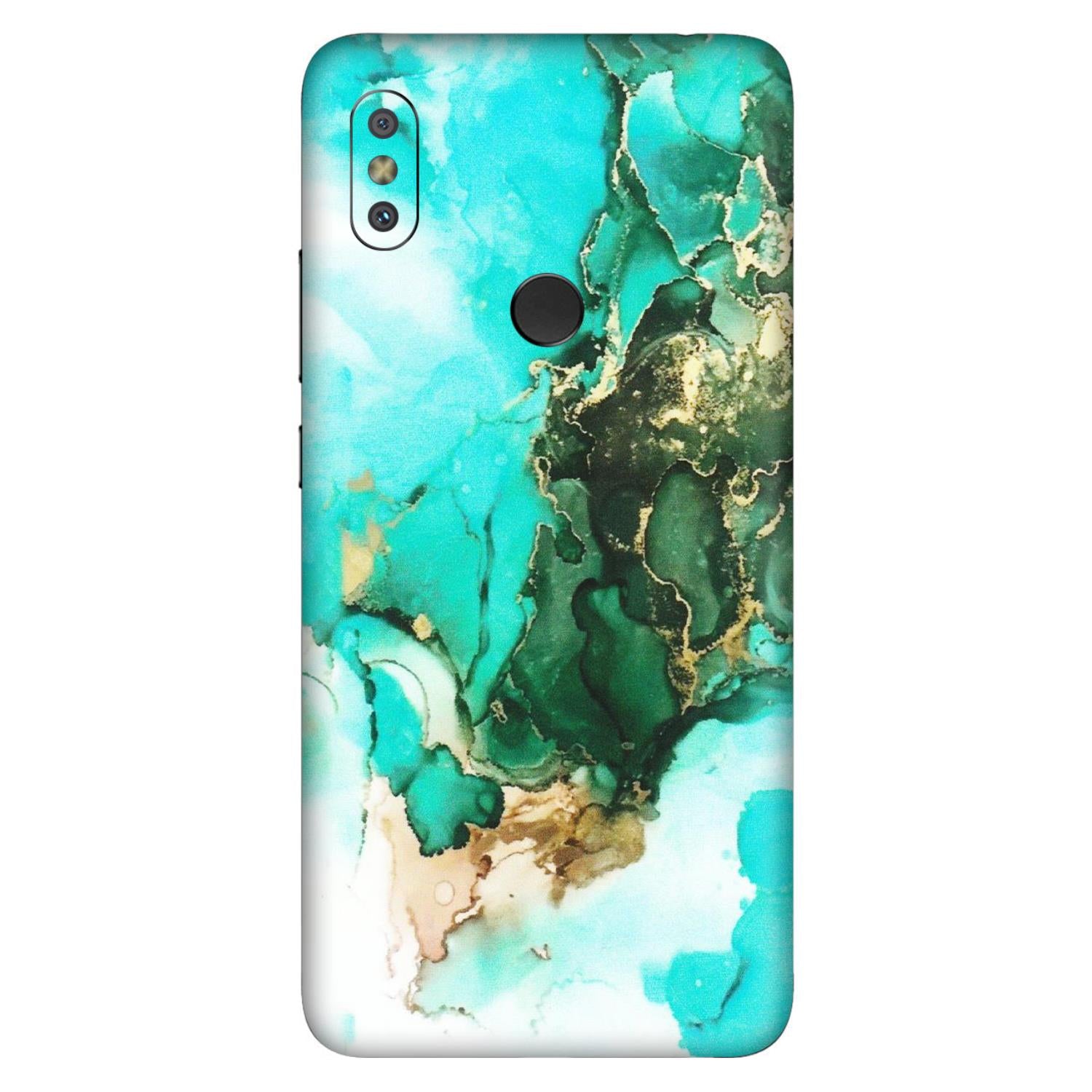 Xiaomi Redmi Phone Skins (All Models) - The Blue Gold Marble - Matte Finish (M-124) Redmi Y2