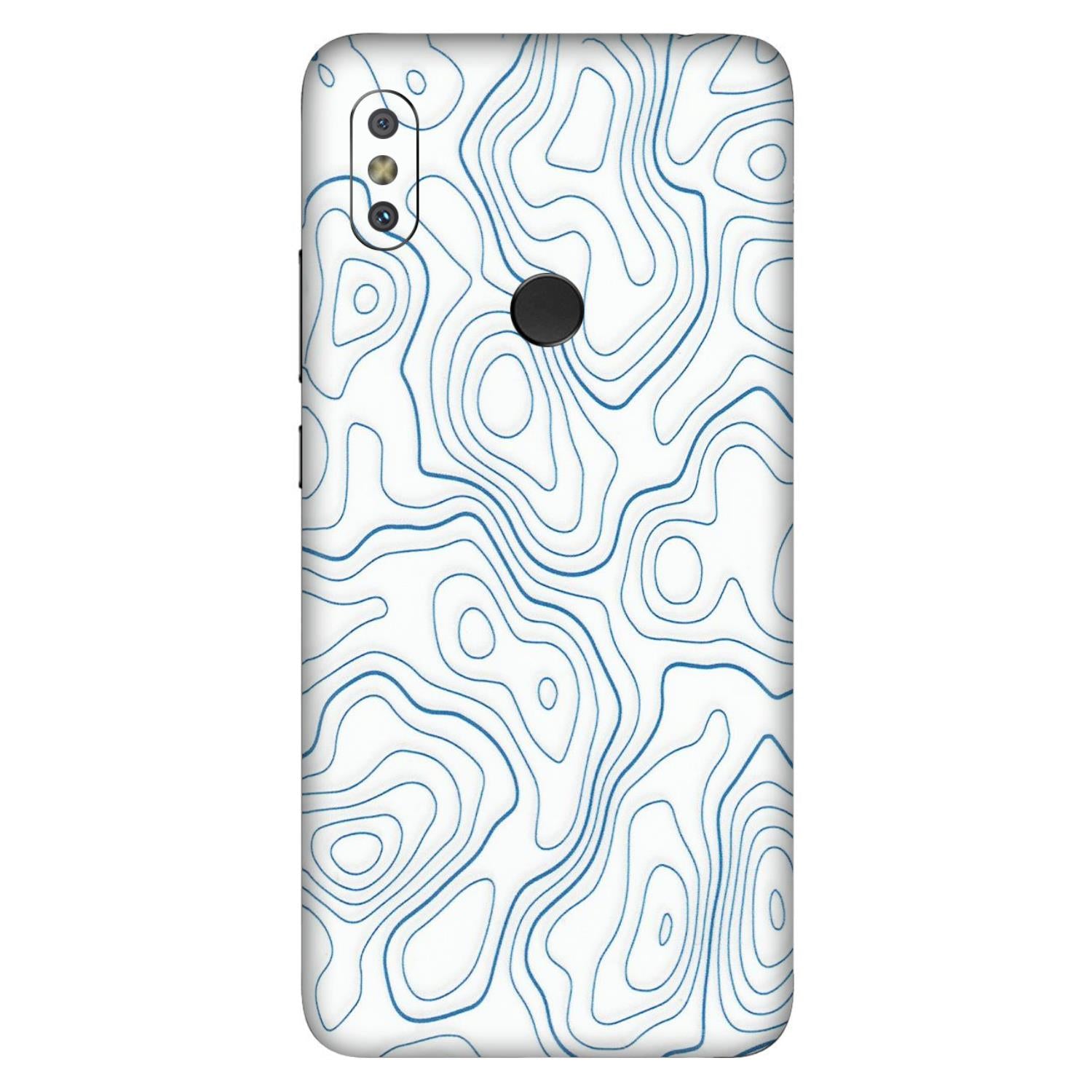 Xiaomi Redmi Phone Skins (All Models) - Blue And White Swirls - Matte Finish (M-139) Redmi Y2