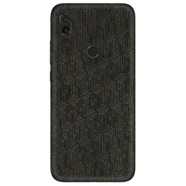 Xiaomi Redmi Phone Skins (All Models) - Black Abstract Pattern - 3D Embossed Finish (L-117) Redmi Y3