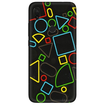 Xiaomi Redmi Phone Skins (All Models) - Black Shapes - 3D Embossed Finish (L-131) Redmi Y3