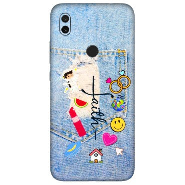 Xiaomi Redmi Phone Skins (All Models) - Denim Jeans Pocket - 3D Embossed Finish (L-134) Redmi Y3