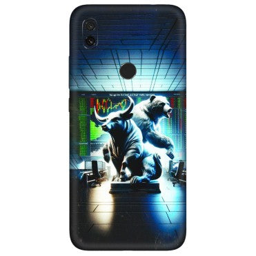 Xiaomi Redmi Phone Skins (All Models) - Stock Market Sensex Bear vs Bulls - 3D Embossed Finish (L-15) Redmi Y3