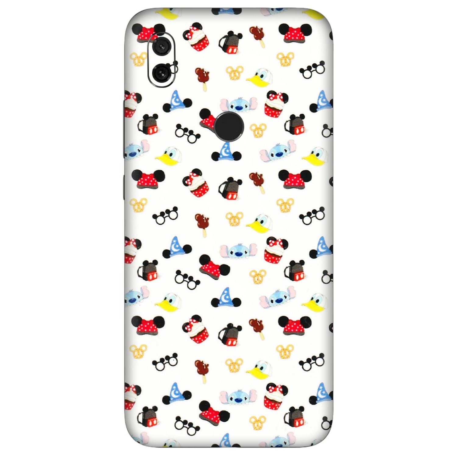 Xiaomi Redmi Phone Skins (All Models) - Minnie Mouse & Donald Doodles s - 3D Embossed Finish (L-194) Redmi Y3