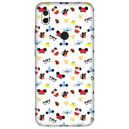 Xiaomi Redmi Phone Skins (All Models) - Minnie Mouse & Donald Doodles s - 3D Embossed Finish (L-194) Redmi Y3