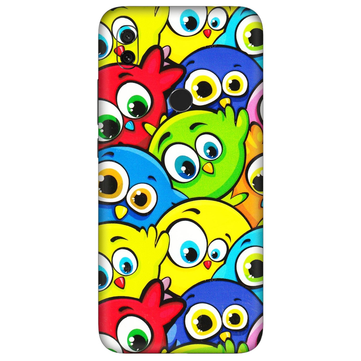 Xiaomi Redmi Phone Skins (All Models) - Cute Fluffy Birds - 3D Embossed Finish (L-213) Redmi Y3