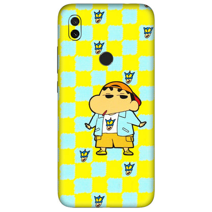 Xiaomi Redmi Phone Skins (All Models) - Yellow Blue Shinchan Cute - 3D Embossed Finish (L-221) Redmi Y3