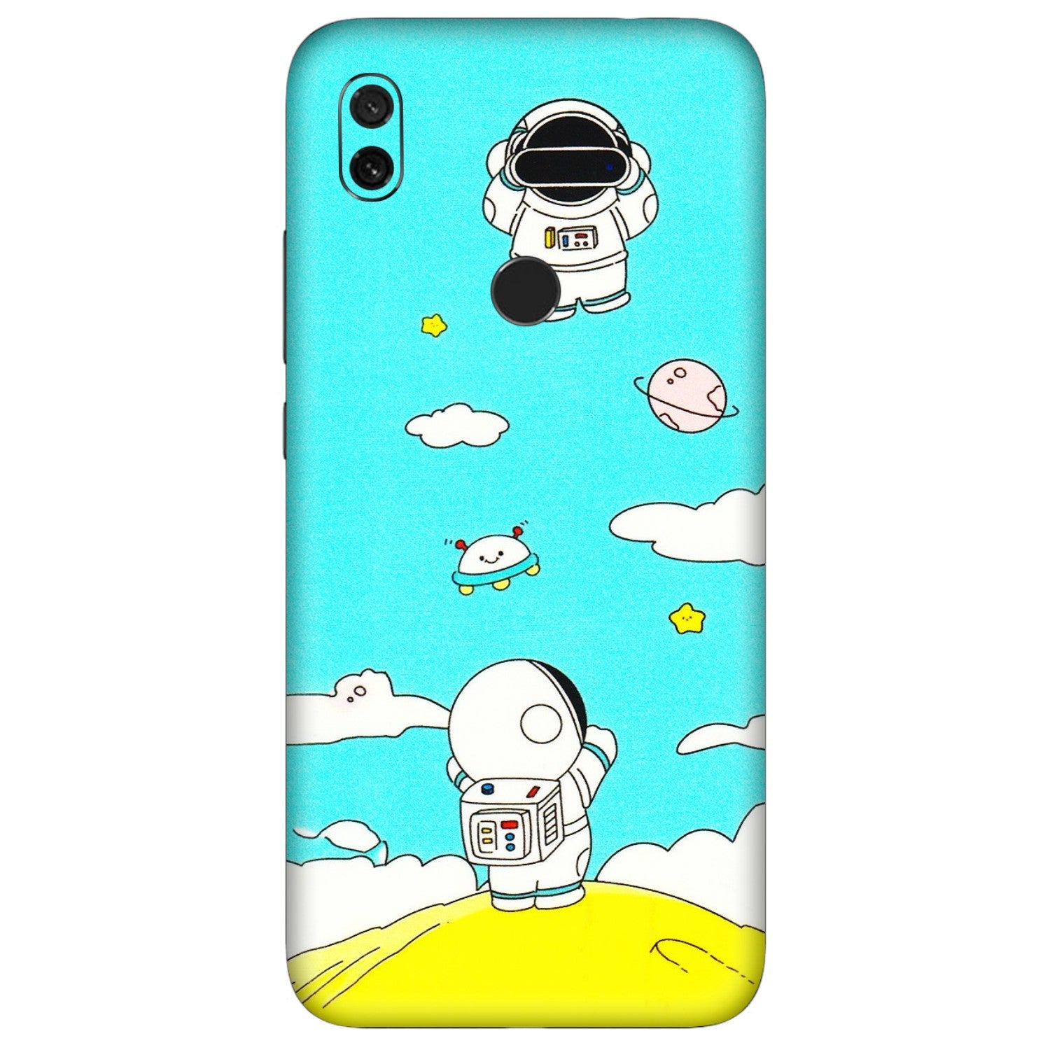 Xiaomi Redmi Phone Skins (All Models) - Blue Skies Astro Float - 3D Embossed Finish (L-230) Redmi Y3