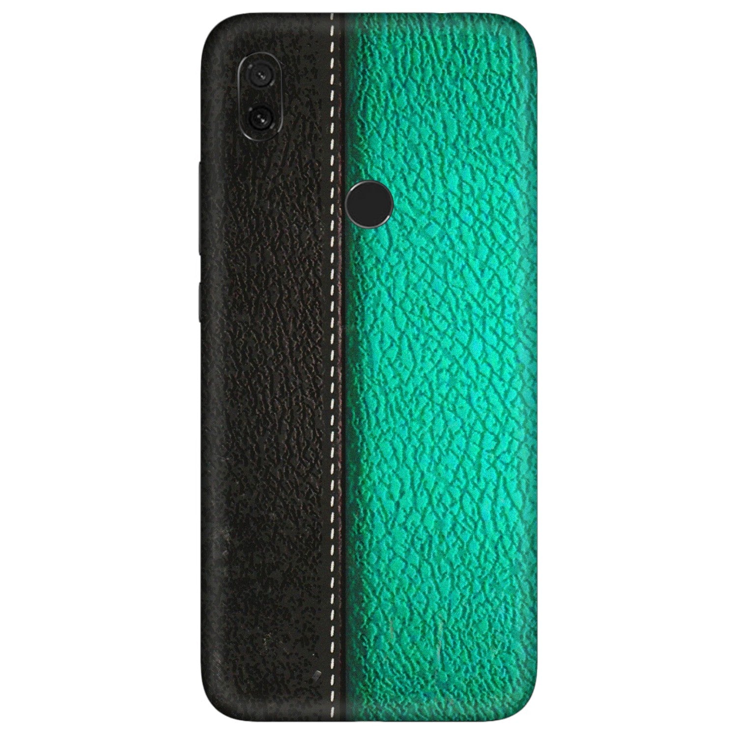 Xiaomi Redmi Phone Skins (All Models) - Black Green Dual  Leather Stich - 3D Embossed Finish (L-233) Redmi Y3