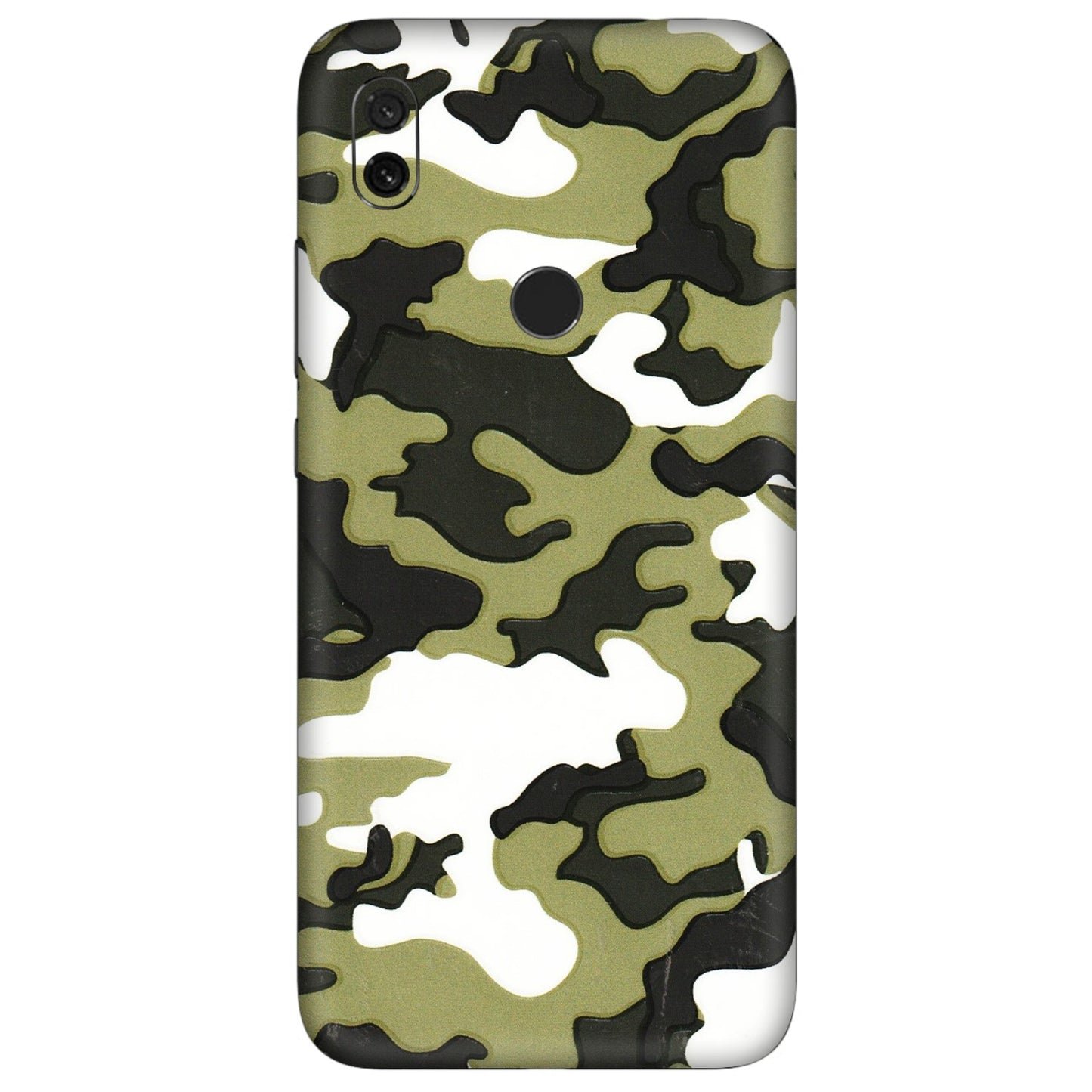 Xiaomi Redmi Phone Skins (All Models) - Camouflages White And Green - 3D Embossed Finish (L-243) Redmi Y3
