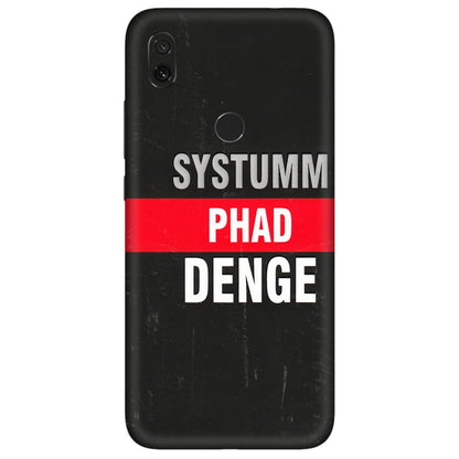 Xiaomi Redmi Phone Skins (All Models) - Systumm Phad Denge - 3D Embossed Finish (L-278) Redmi Y3