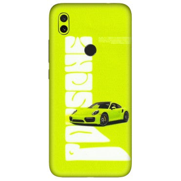 Xiaomi Redmi Phone Skins (All Models) - Lime Green Porche - 3D Embossed Finish (L-30) Redmi Y3