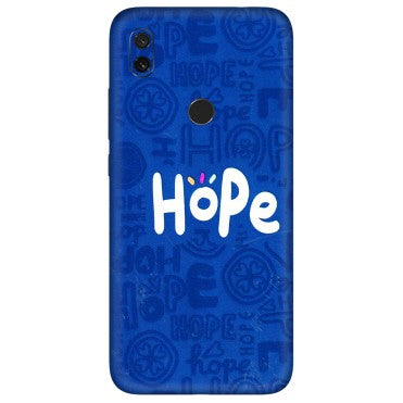 Xiaomi Redmi Phone Skins (All Models) - Hope Doodles Blue - 3D Embossed Finish (L-43) Redmi Y3
