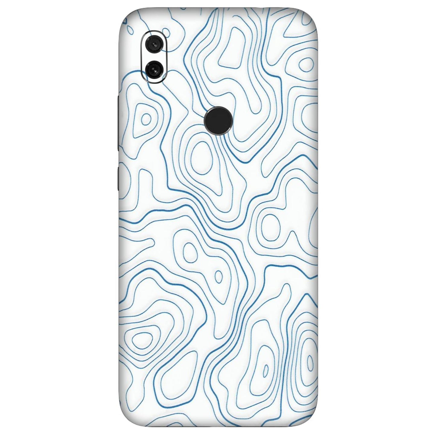 Xiaomi Redmi Phone Skins (All Models) - Blue And White Swirls - Matte Finish (M-139) Redmi Y3