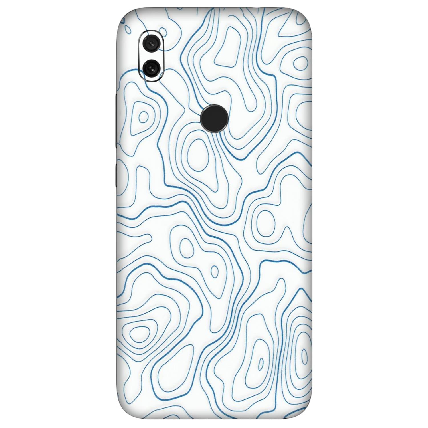 Xiaomi Redmi Phone Skins (All Models) - Blue And White Swirls - Matte Finish (M-139) Redmi Y3