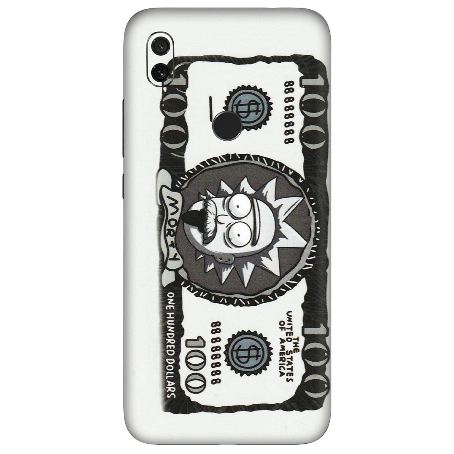 Xiaomi Redmi Phone Skins (All Models) - Rick And Morty Hundred Dollar Anime - Matte Finish (M-161) Redmi Y3
