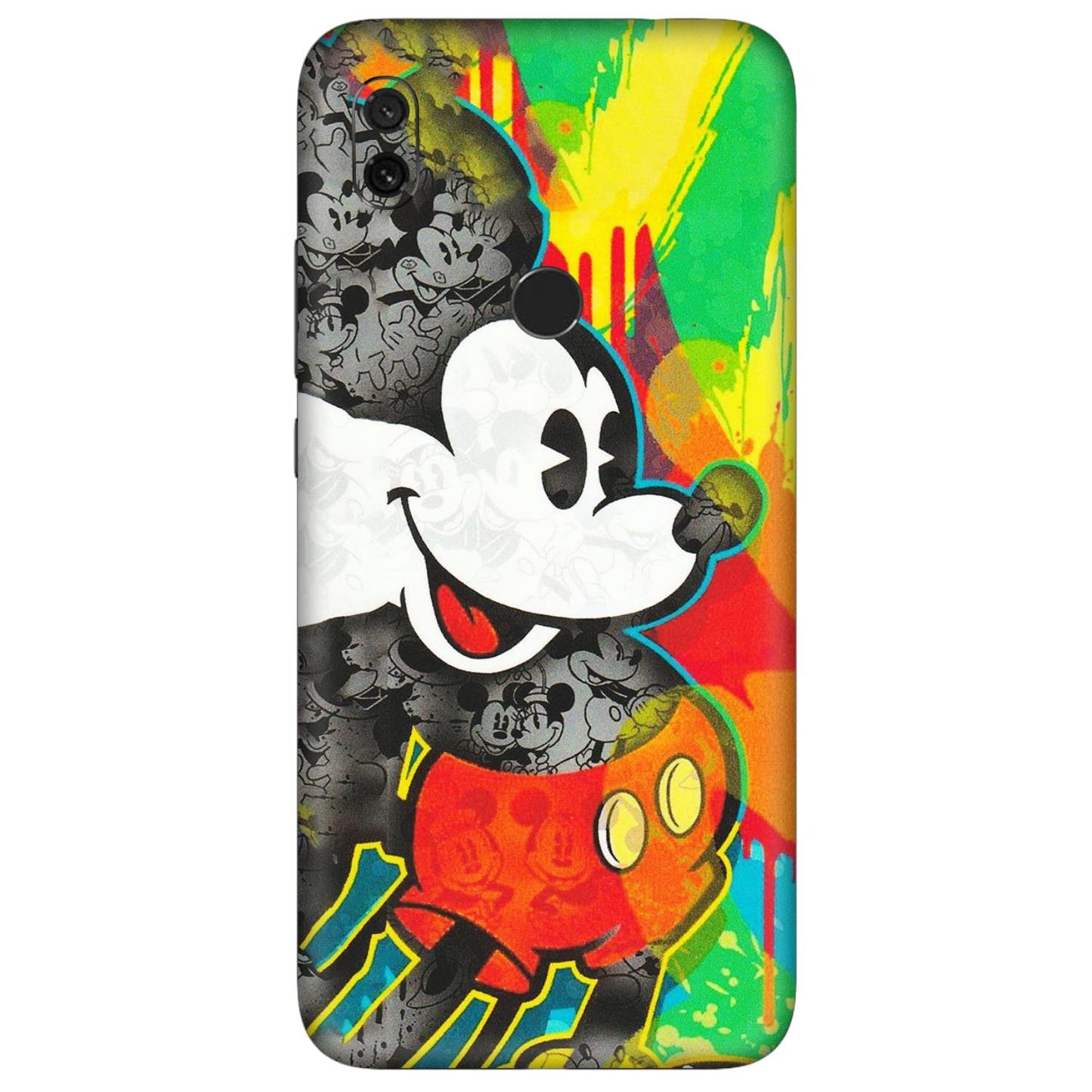 Xiaomi Redmi Phone Skins (All Models) - Multiple Mickey With Colourful Texture - Matte Finish (M-84) Redmi Y3