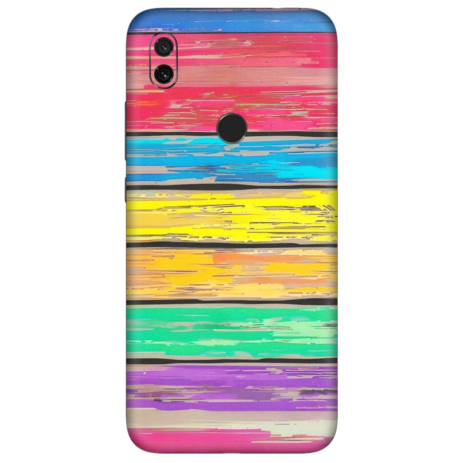 Xiaomi Redmi Phone Skins (All Models) - Multi Colour Wooden Wall - Matte Finish (M-96) Redmi Y3