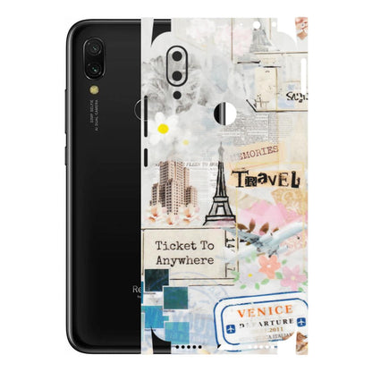 Xiaomi Redmi Phone Skins (All Models) - Travel Memories - Transparent Finish (T-09) Redmi Y3