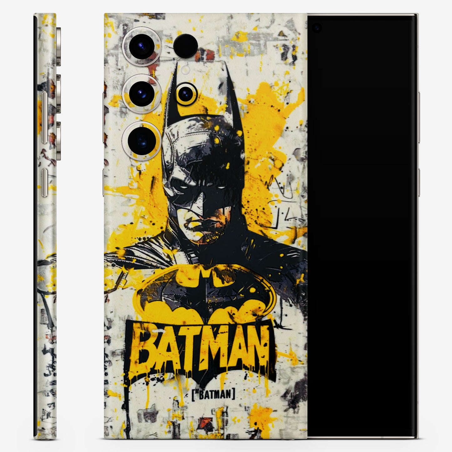 Batman Yellow BT 3D Embossed Phone Skin