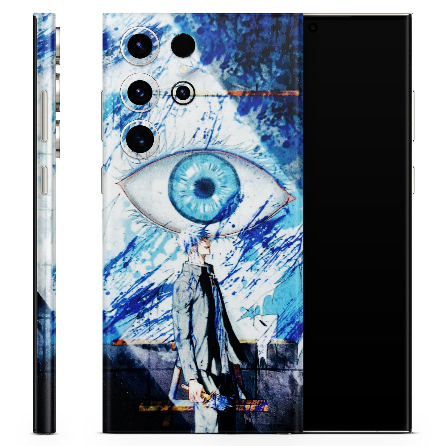 Anime Sea Blue Eye 3D Embossed Phone Skin