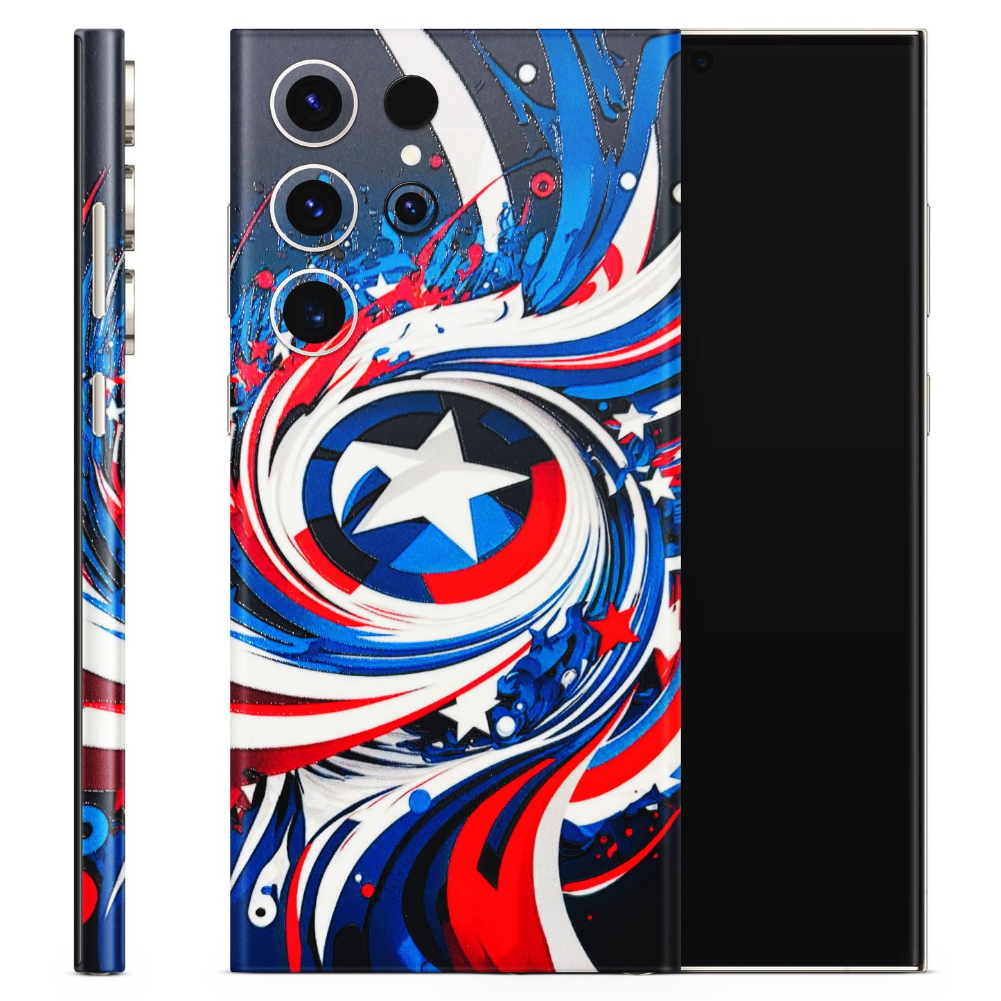 Captain America Logo 3D Embossed Phone Skin