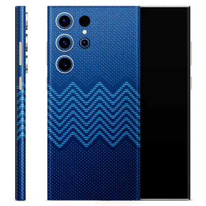 Blue Sober Waves 3D Embossed Phone Skin