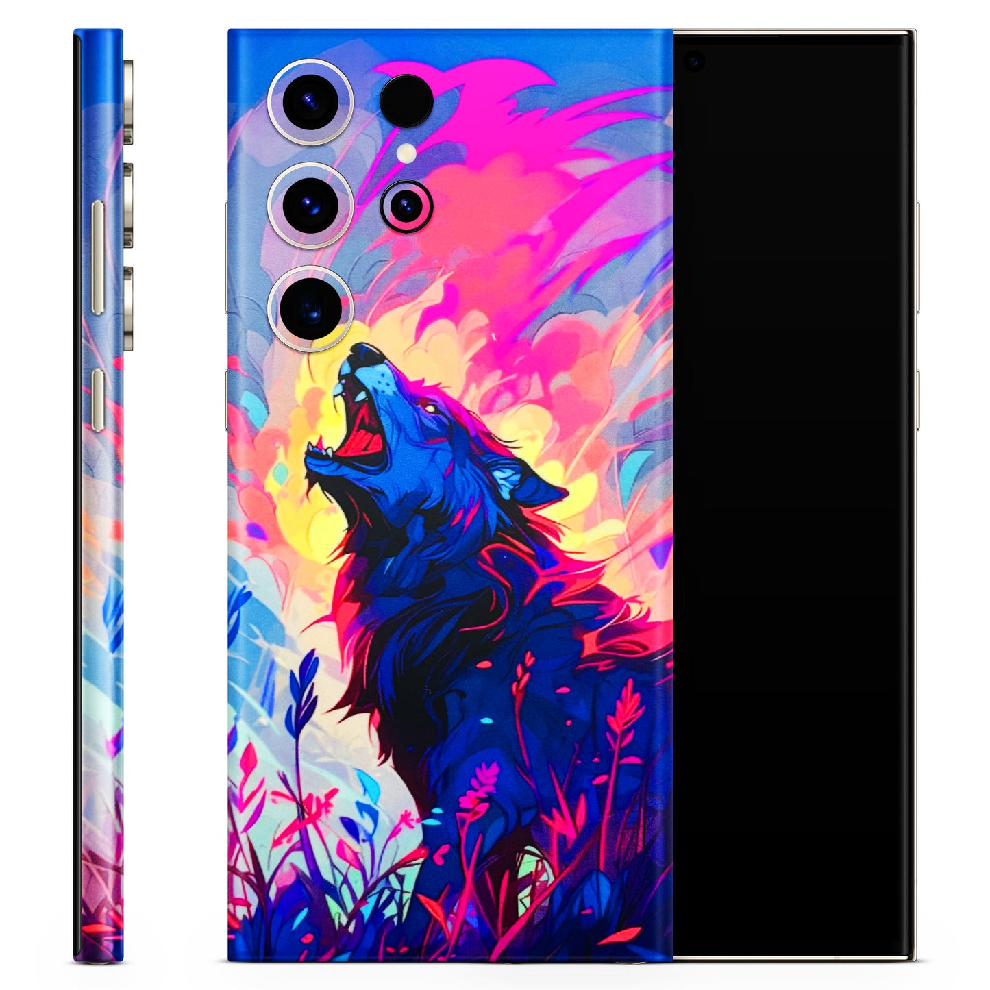 New Wild Wolf Abstract Matte Finish Phone Skin